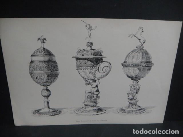 Arte: grabado , vasos ornamentales -