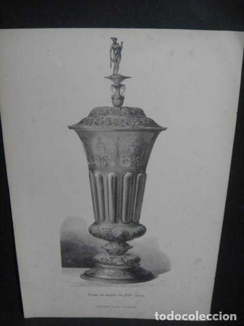 Arte: grabado , copa de plata del siglo XVI - ducher et cie , paris