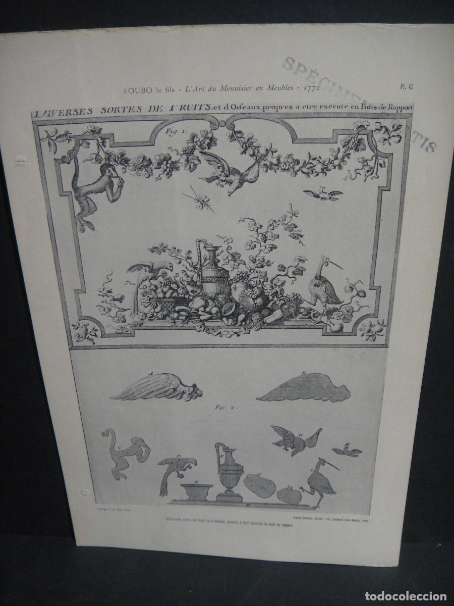 Arte: grabado de motivos decorativos para muebles