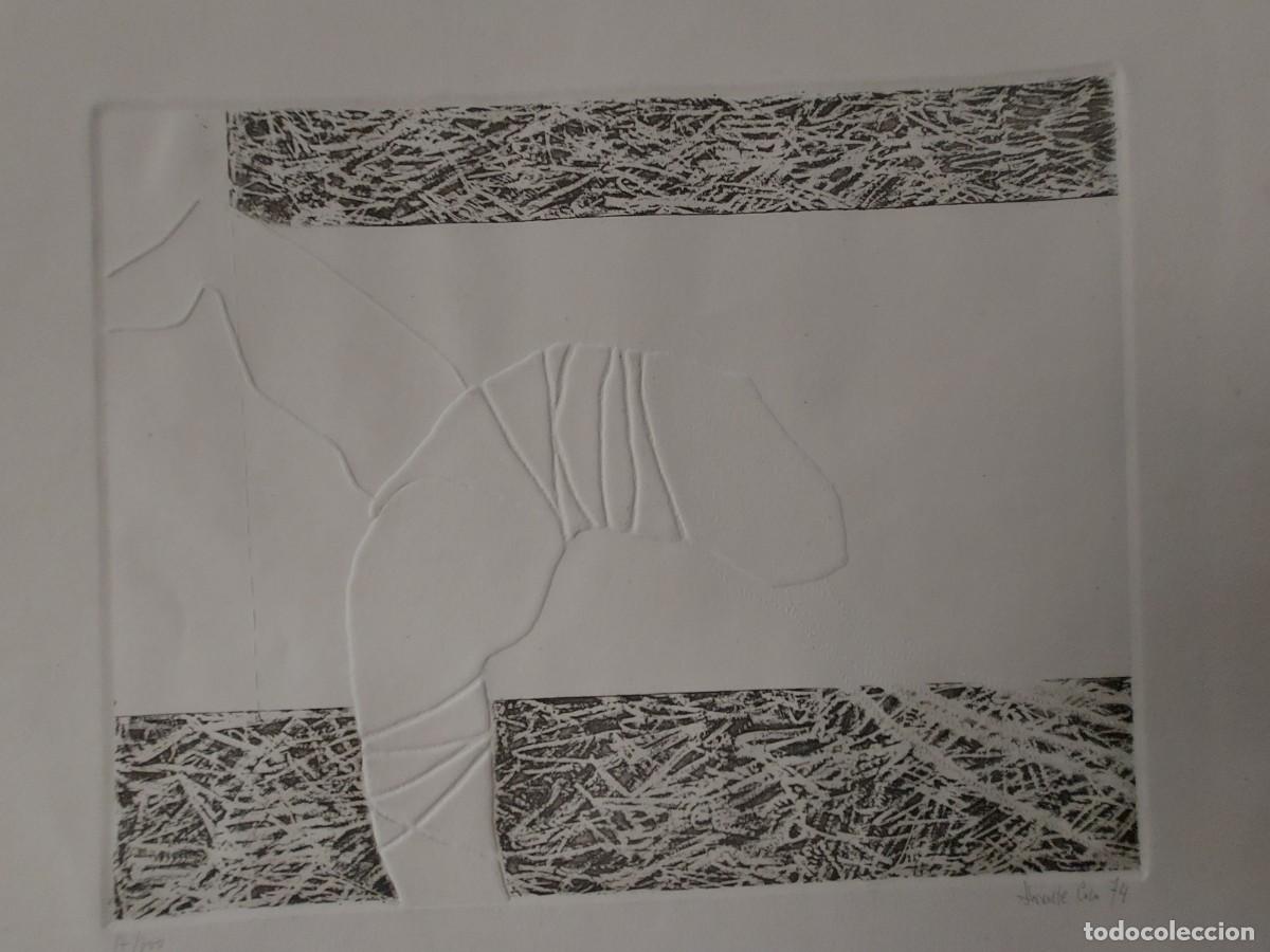 Arte: LAMINA PINTADA POR MARINA LLORENTE - SELLO NOTARIA MADRID - MEDIDAS 50 X39 ( CAJA N&ordm;3 )