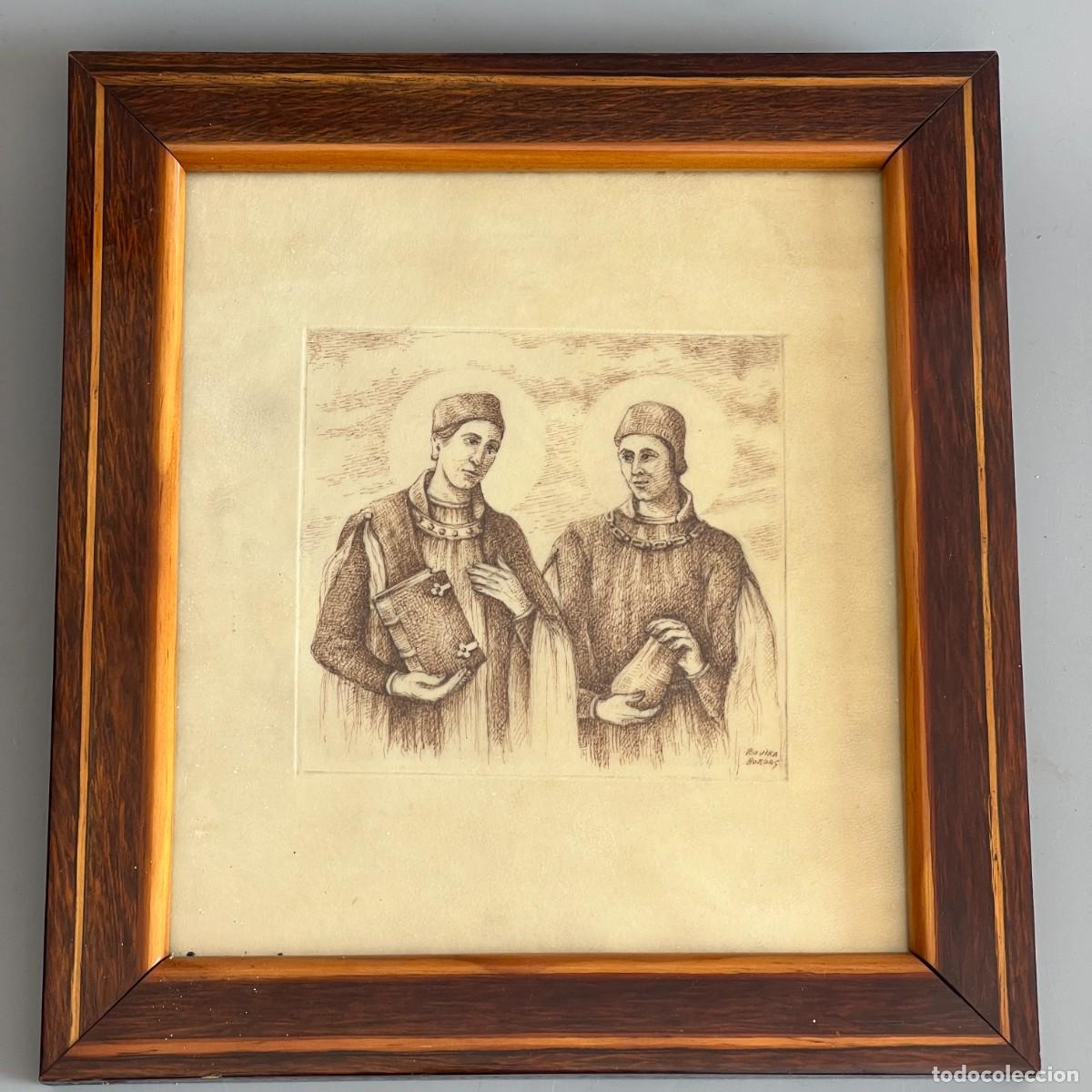 Arte: Rovira Bordas. San Cosme y San Damian. Patronos de los m&eacute;dicos. H.1930