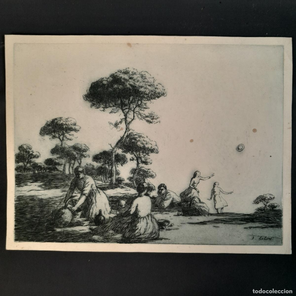 Arte: JOAN COLOM (1879-1964). GRABADO. LES PAGESES. 1920 CA.