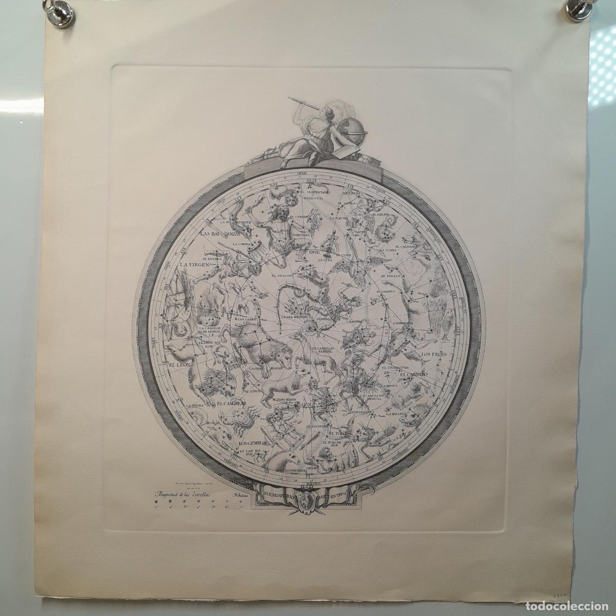 Arte: VICENTE L&Oacute;PEZ ENGU&Iacute;DANOS (1774-1799). GRABADO. CONSTELACIONES HEMISFERIO SEPTENTRIONAL. 1793.