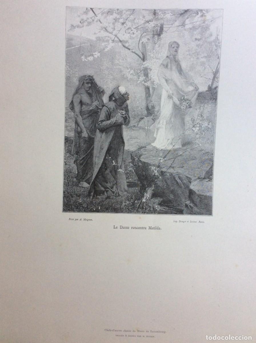 Arte: Obras-primas selecionadas do Museu do Luxemburgo. Gravura de M. Haider, ano 1886. Original