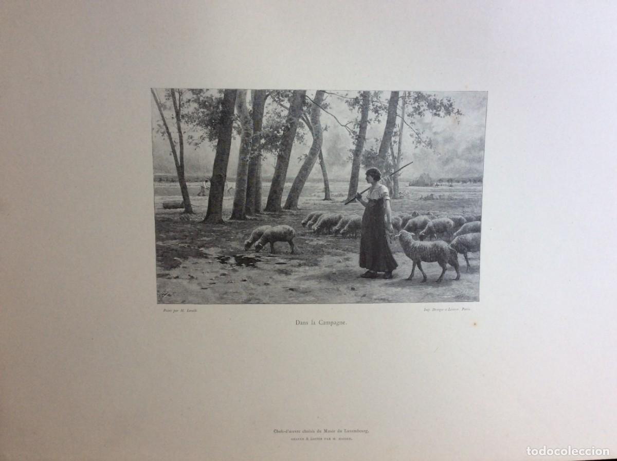 Arte: Obras-primas selecionadas do Museu do Luxemburgo. Gravura de M. Haider, ano 1886. Original
