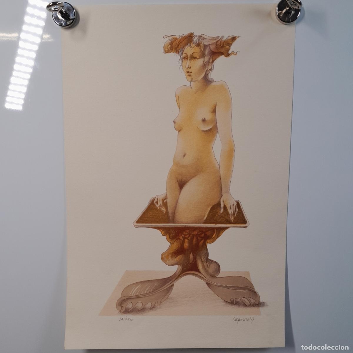 Art: GLAUCO CAPOZZOLI (1929-2003). DESNUDO FEMENINO. LITOGRAF&Iacute;A SOBRE PAPEL. FINALES S. XX.