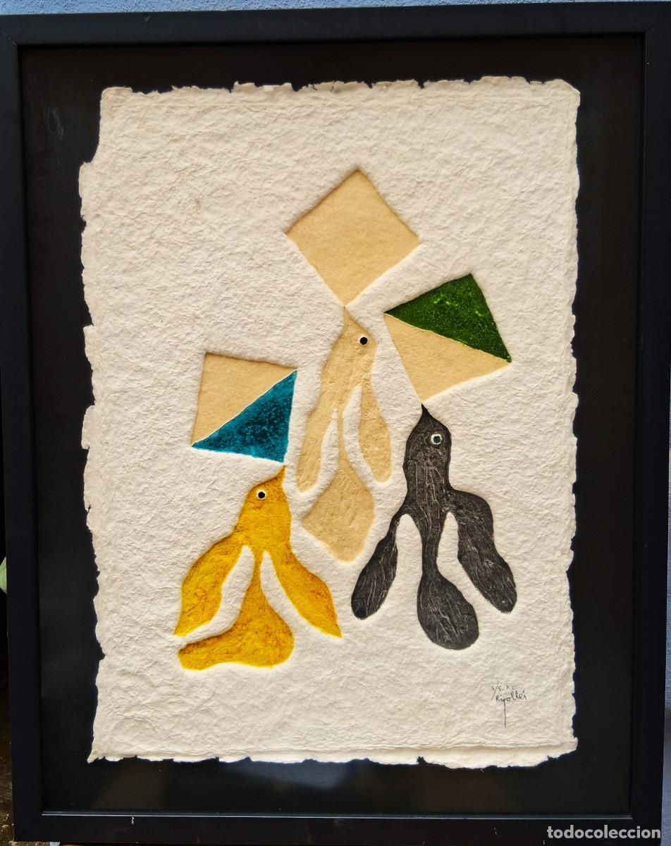 Arte: JUAN GARC&Iacute;A RIPOLL&Eacute;S ( ALZIRA,1932) GRABADO MAT&Eacute;RICO (66 x 50) N&ordm; 5/5 F.C. SERIE BOTICHELLA