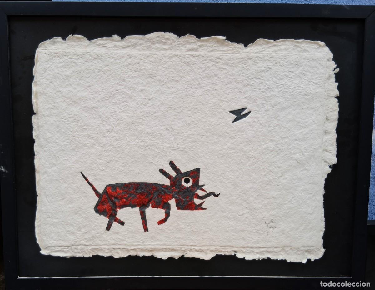 Arte: JUAN GARC&Iacute;A RIPOLL&Eacute;S ( ALZIRA,1932) GRABADO MAT&Eacute;RICO (50 x 65) N&ordm; XXXI/L SERIE BOTICHELLA