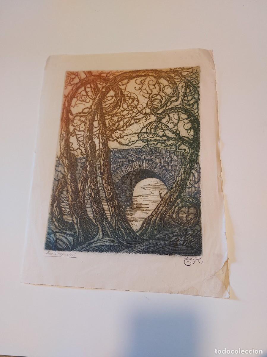 Arte: Grabado original Manuel Castrogil Puente Espectral