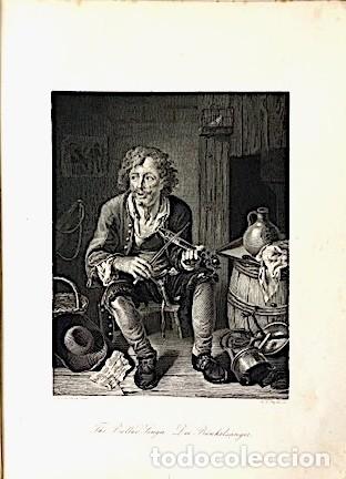 Arte: Schlichten : Der B&auml;nkels&auml;nger. El cantante de baladas. 1849. Grabado al acero (Payne)