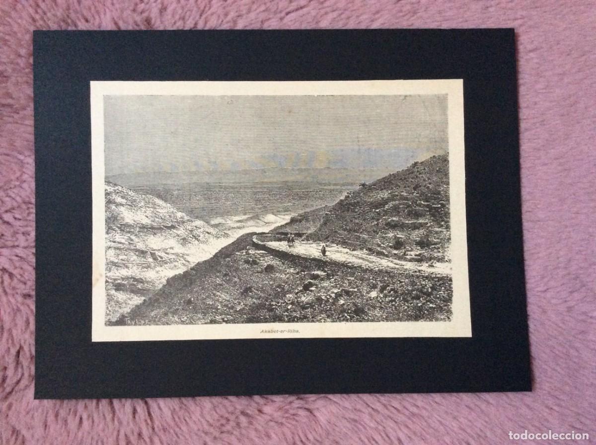 Arte: Tema: M&eacute;dio Oriente - Akabet-er-Riha (Cisjord&acirc;nia) . Xilogravura do s&eacute;culo XIX