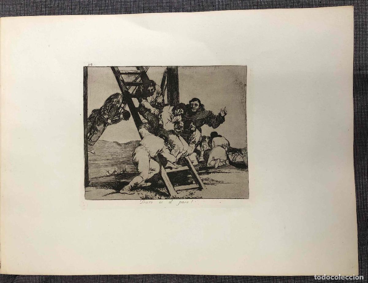 Arte: GRABADO FRANCISCO DE GOYA LOS DESASTRES DE LA GUERRA. N&ordm; 14 DURO ES EL PASO!. 7&ordf; EDICION, 1937