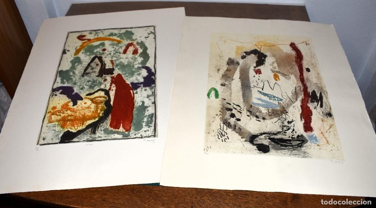 Arte: 2 grabados de Jafar T. Kaky. Miden 49,5 X 34,5 cm., y 49 x 31 cm. (huella de la plancha)