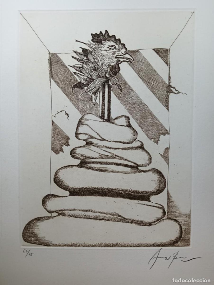 Art: Eduardo ARRANZ-BRAVO (Barcelona, 1941-2023) grabado 1974 de 30x21 papel 47x34cms, firma mano y /75