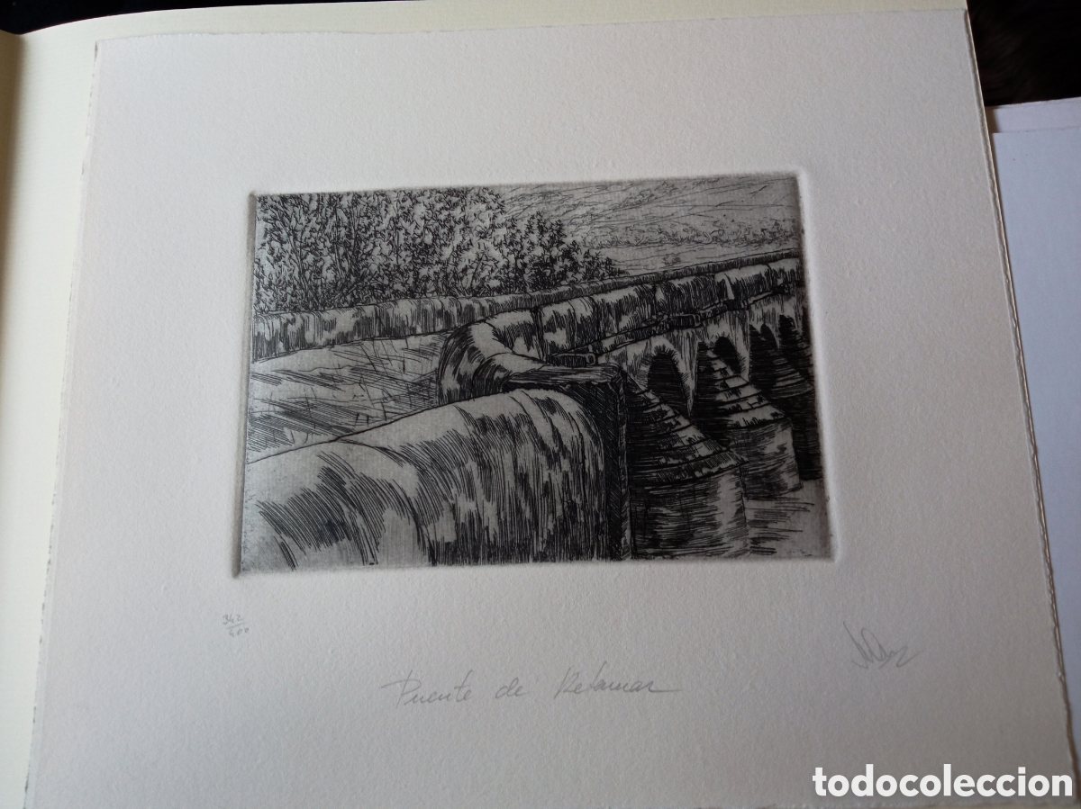 Arte: Puente de Retamar, Grabado original de Jos&eacute; Manuel Chamorro