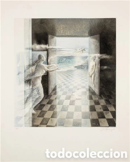 Arte: Eduardo Naranjo &ndash; Aguafuerte firmado y numerado (37/99), 1989 &ndash; Gran formato 79 x 66 cm