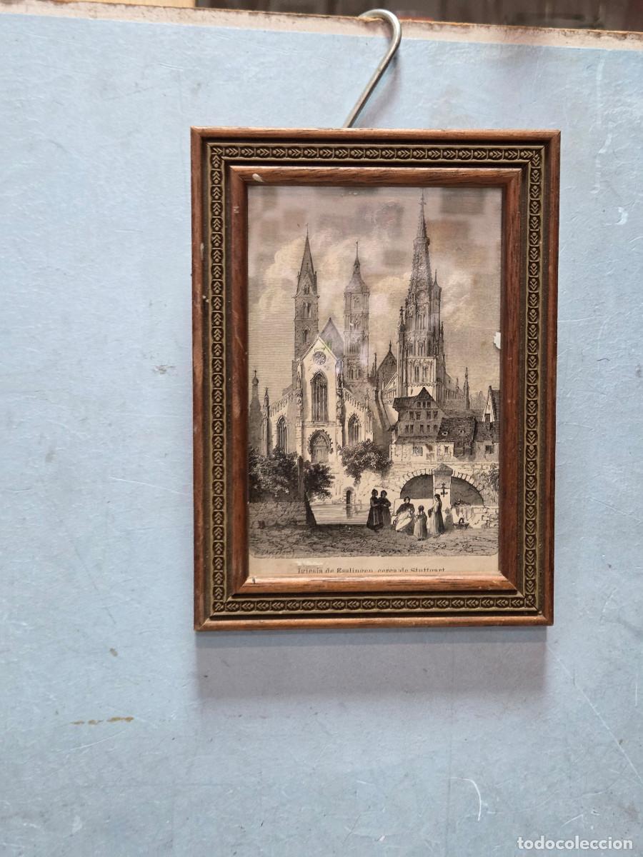 Arte: cuadro con grabado antiguo - Foto 1