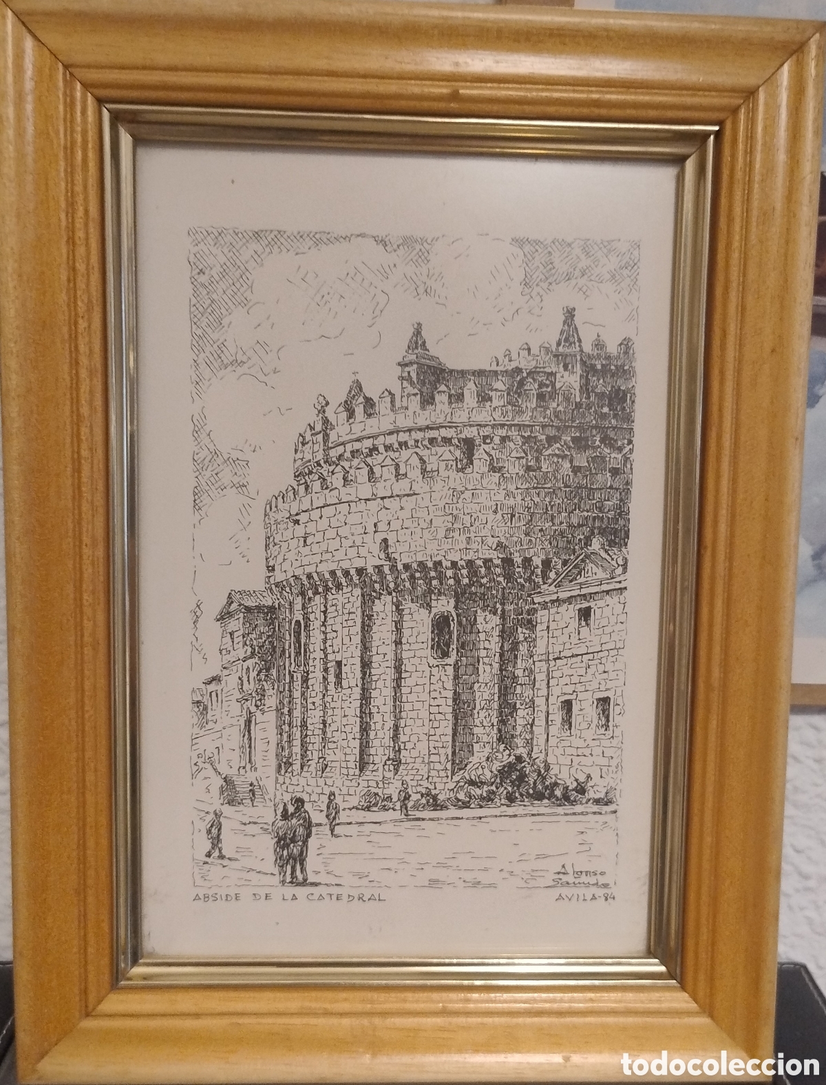 Arte: Grabado Abside Catedral de &Aacute;vila. Alonso Sa&ntilde;udo 1984