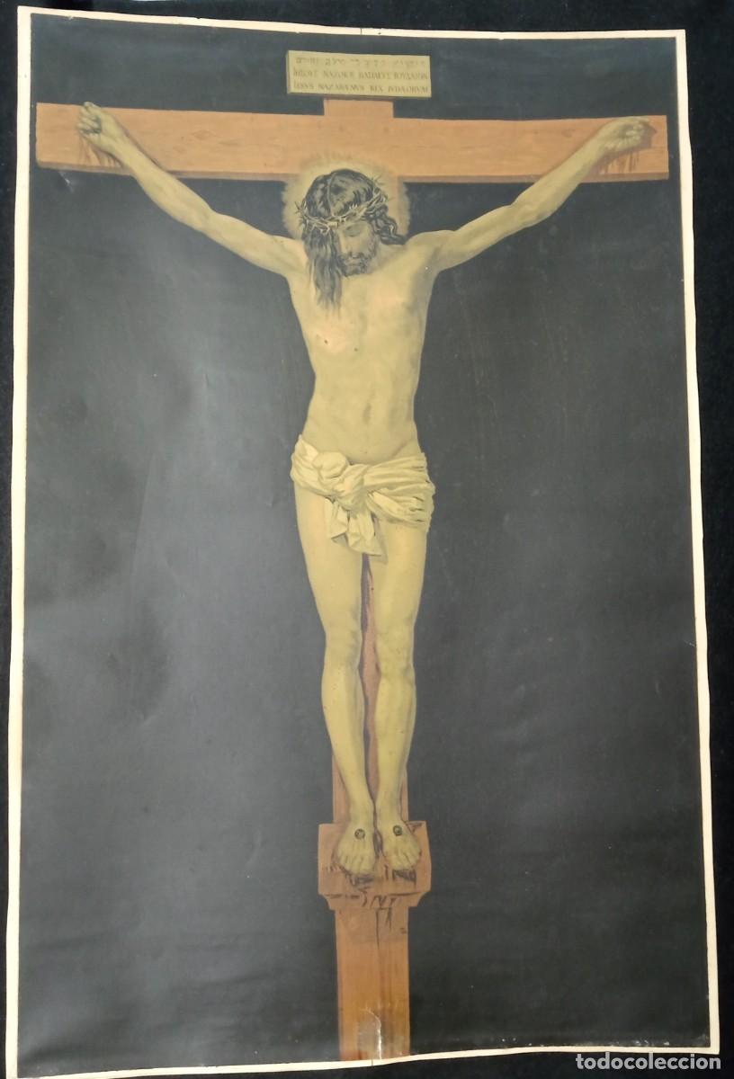 Arte: Cristo de Vel&aacute;zquez. Litograf&iacute;a. S. XIX.