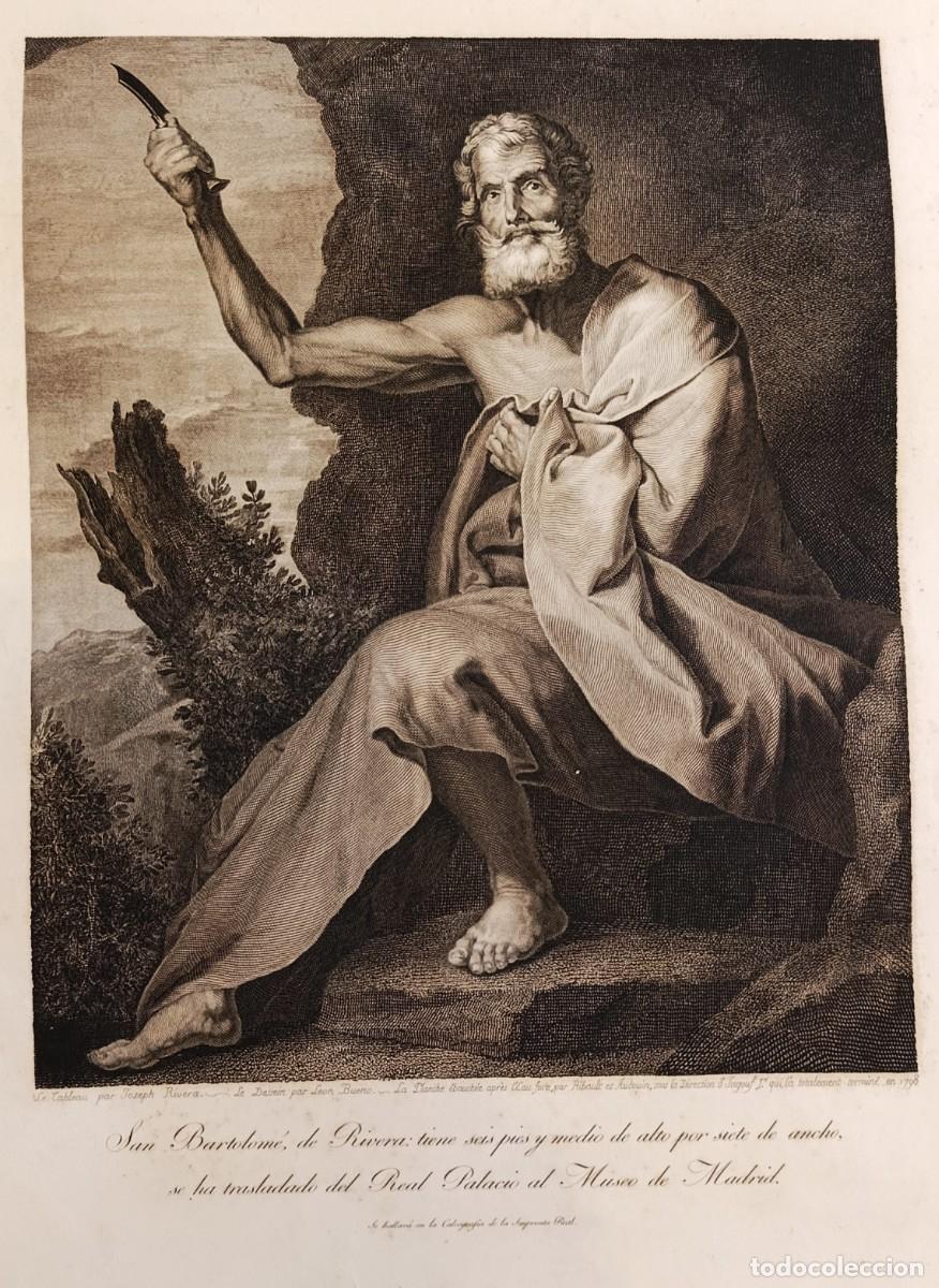 Arte: GRABADO ORIGINAL. SAN BARTOLOM&Eacute; DE RIVERA. DISE&Ntilde;O, LE&Oacute;N BUENO; PLANCHA DE RIBAULT Y AUDOUIN. 1798.