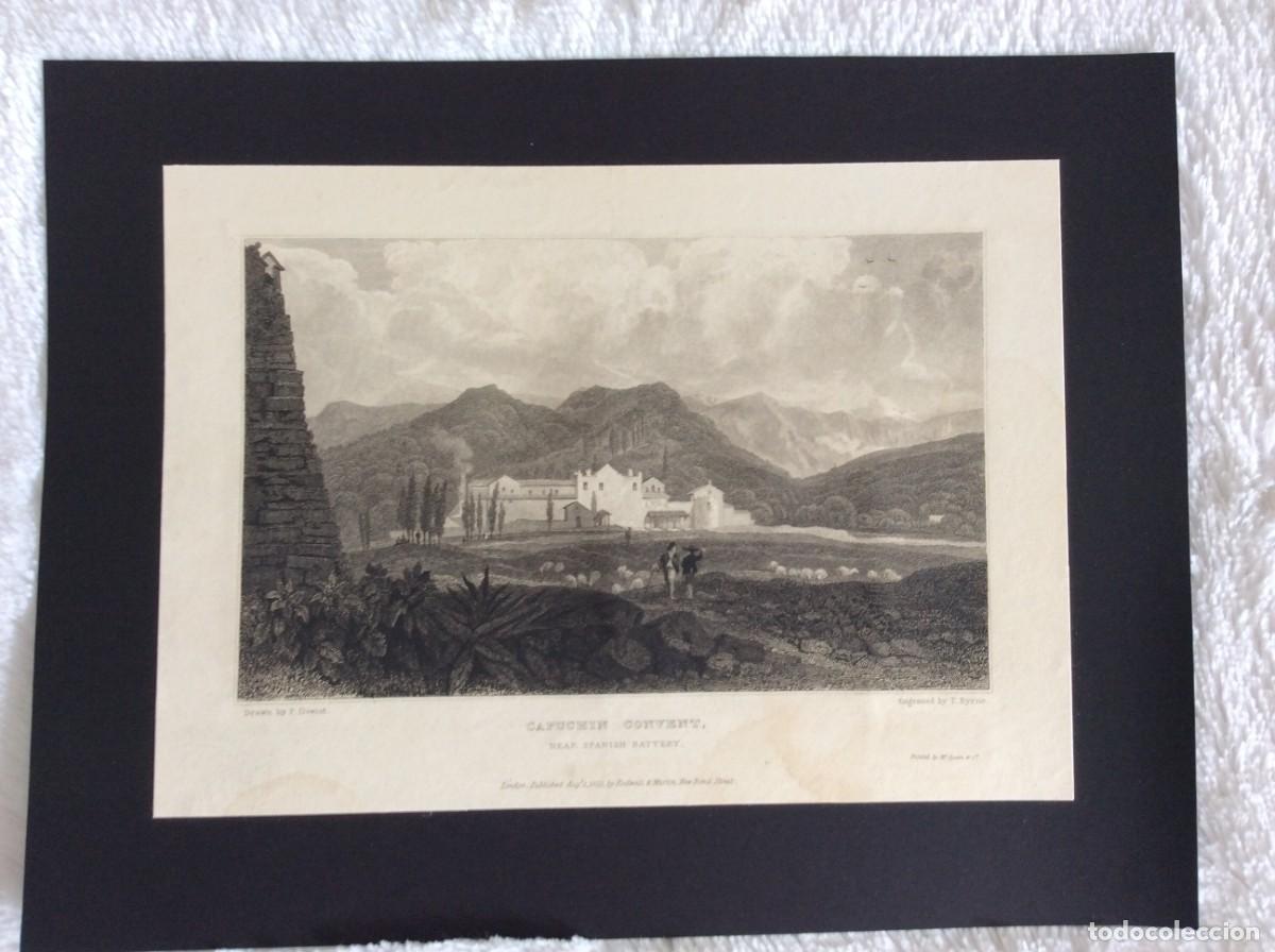 Arte: Capuchin Convent. Gravura original de T. Byrne em a&ccedil;o de 1822.