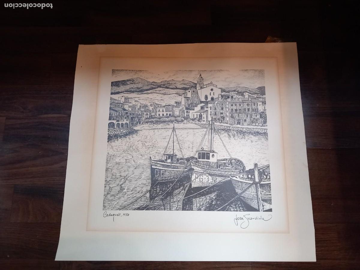 Arte: JOAN GUARDIOLA CADAQU&Eacute;S A&Ntilde;O 1980 GRABADO MEDIDA DE LA OBRA 35 X 33 CMS (G)