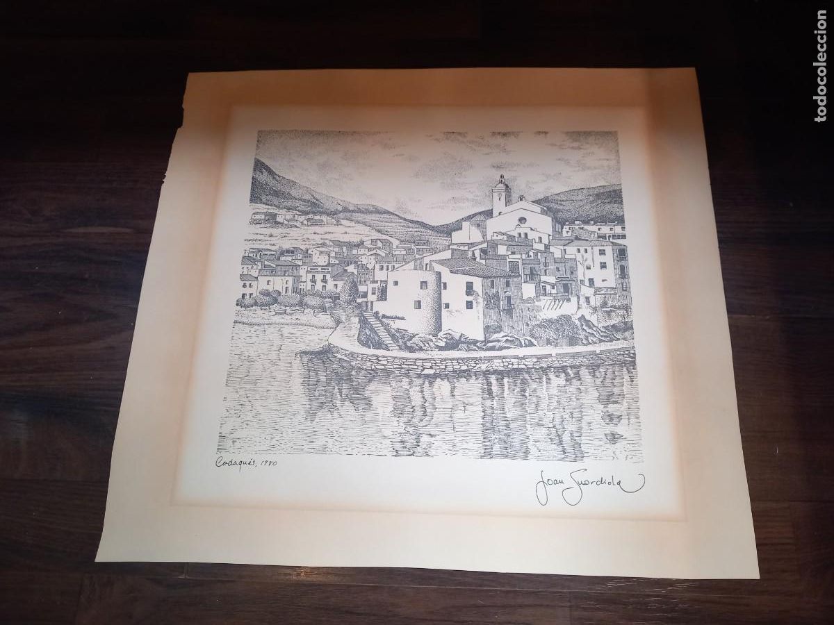 Arte: JOAN GUARDIOLA CADAQU&Eacute;S A&Ntilde;O 1980 GRABADO MEDIDA DE LA OBRA 35 X 33 CMS (G)