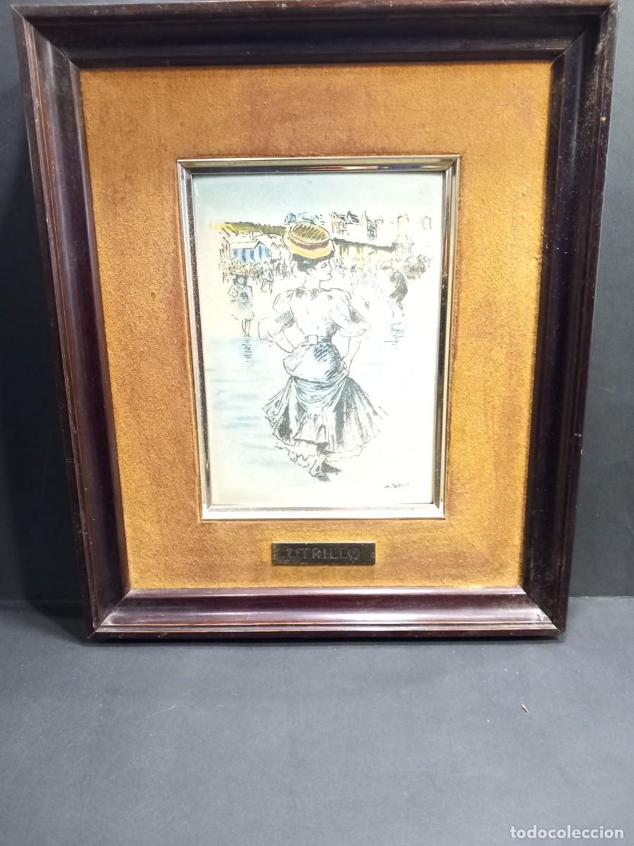 Arte: UTRILLO ESMALTE MEDIDA TOTAL 31 X 26 CMS (G)