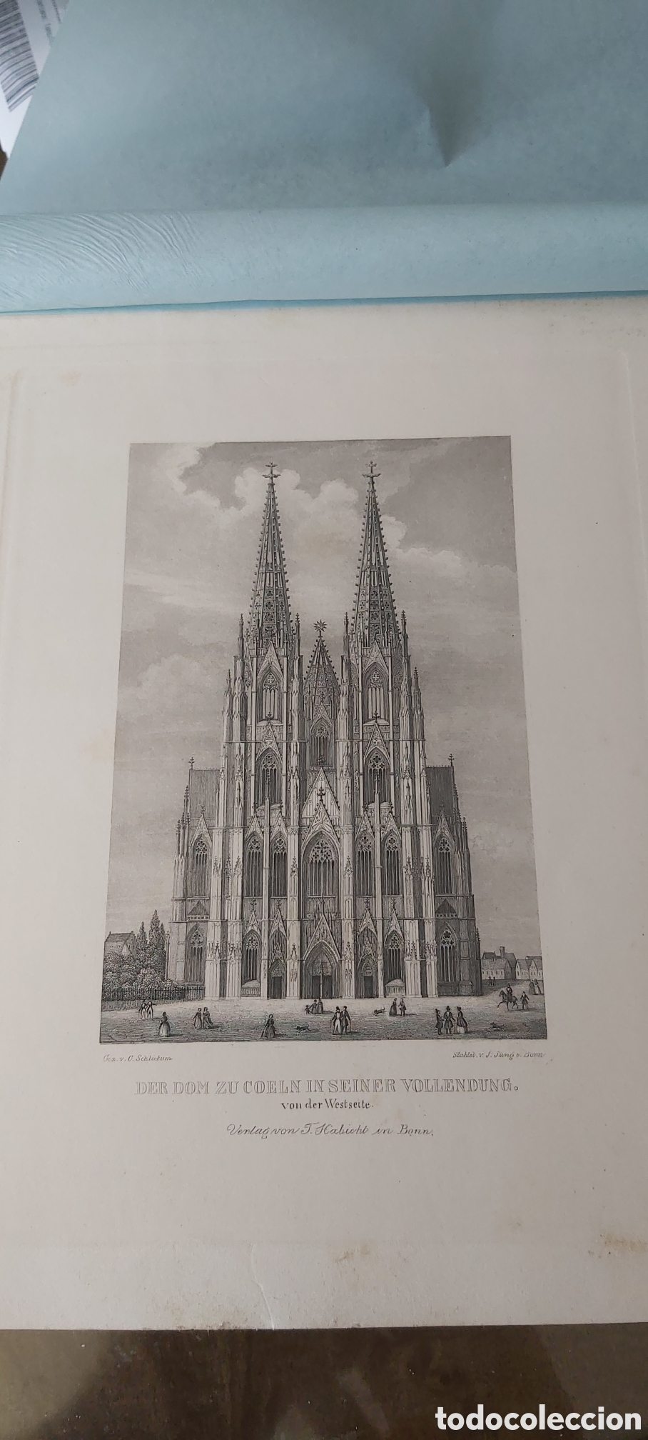 Arte: GRABADO DE LA CATEDRAL DE COLONIA. SIGLO XIX. ALEMANIA