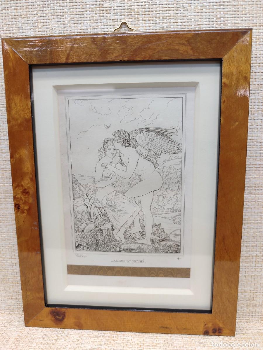 Arte: L&acute;amour et Pysych&eacute; de Gerard. Musee de peinture et de sculpture. Reveil. 1828. cuadro