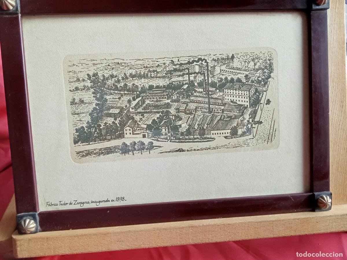 Arte: Grabado publicitario F&aacute;brica de Tudor en Zaragoza en 1898