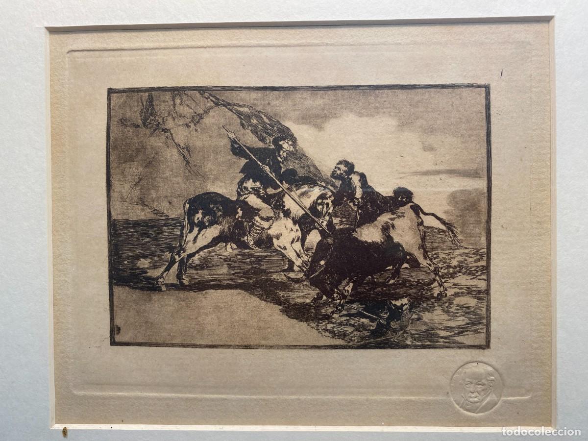 Arte: 21 Grabados Goya - La Tauromaquia - Calcograf&iacute;a Nacional- sello seco - aguafuerte original.