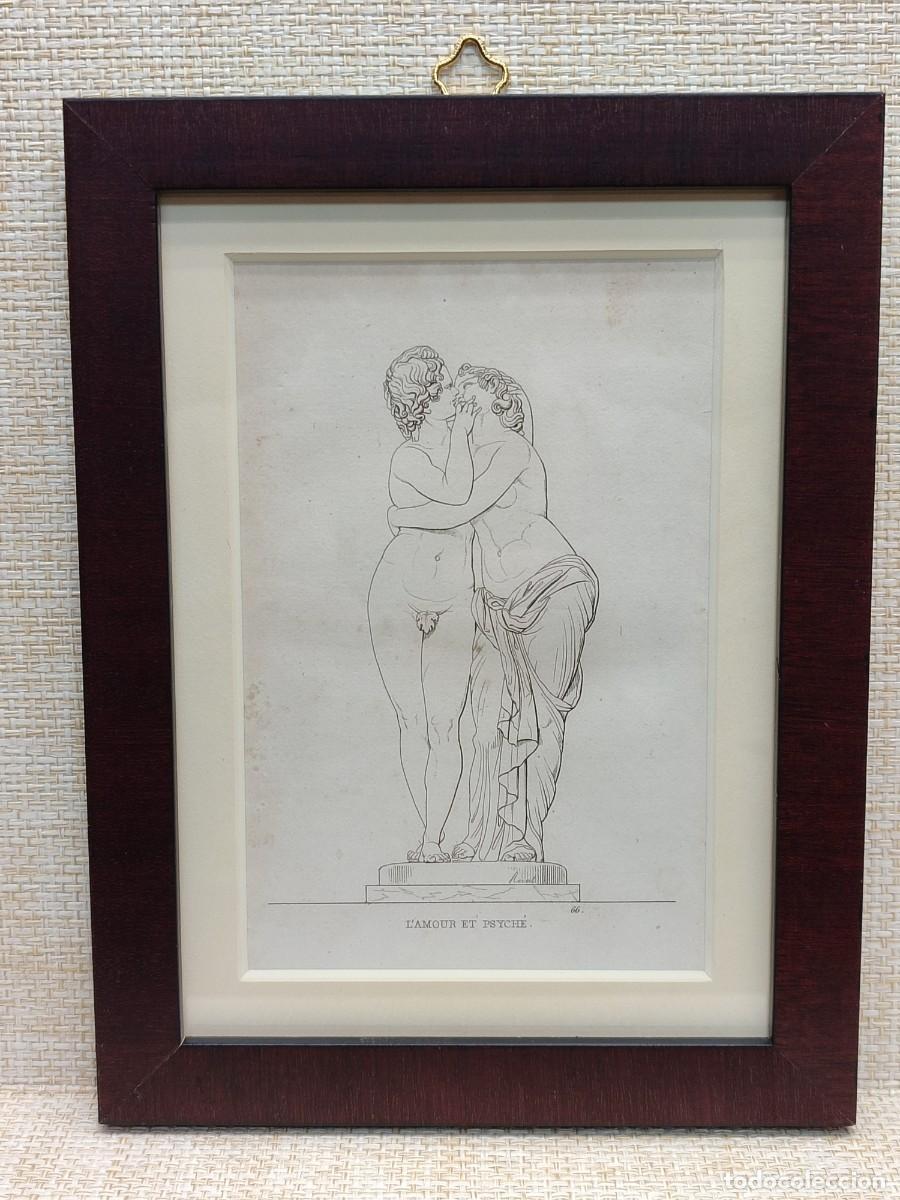 Arte: L&acute;amour et Psyche. Musee de peinture et de sculpture. Reveil. 1828. cuadro