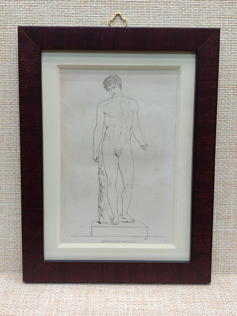 Arte: Antinous. Musee de peinture et de sculpture. Reveil. 1828. cuadro