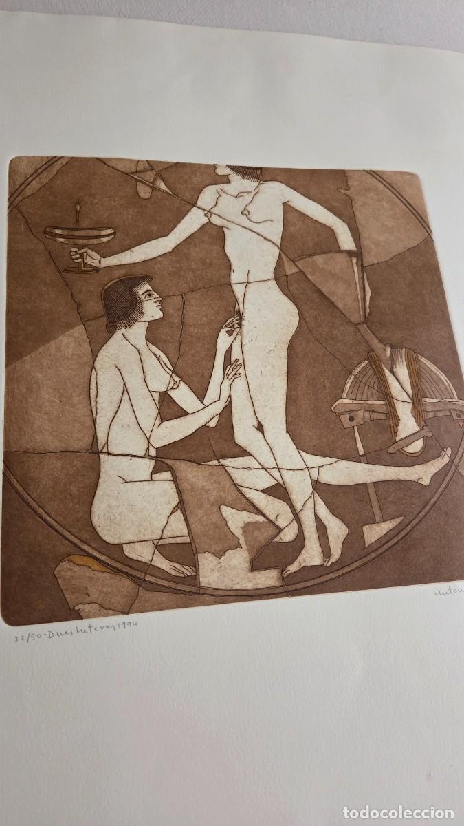 Arte: Grabado Original Antoni Mir&oacute; - &rdquo;Dues heteres&rdquo; (1994) - Edici&oacute;n Limitada ​