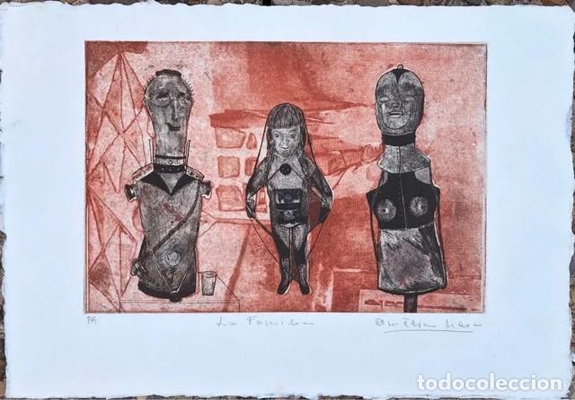 Art: AMELIA RIERA - &rdquo;La Familia&rdquo; - Grabado al aguafuerte firmado