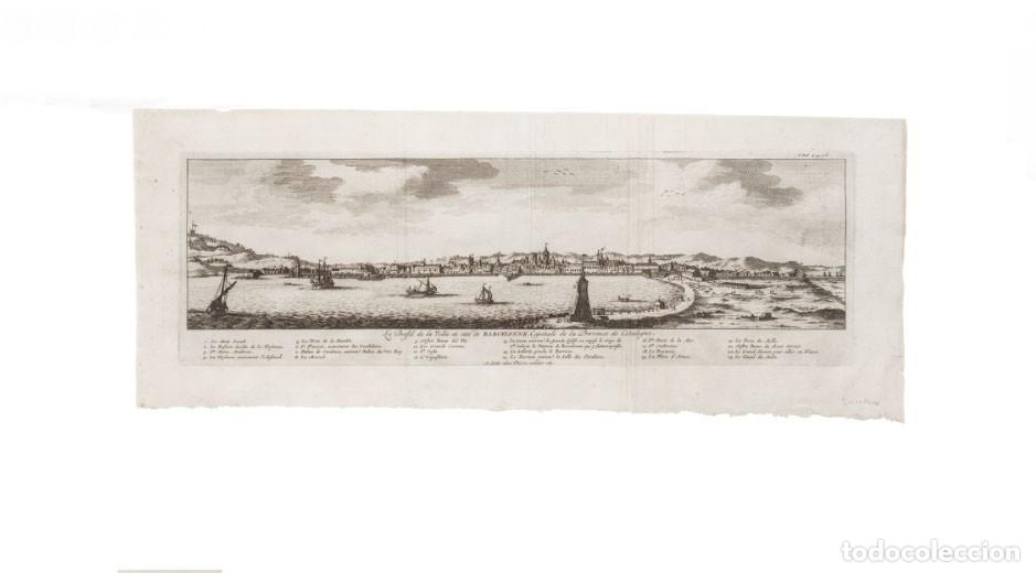 Arte: Peter van der AA (1659-1733): LE PROFIL DE LA VILLE ET CITE DE BARCELONNE CAPITALE DE CATALOGNE