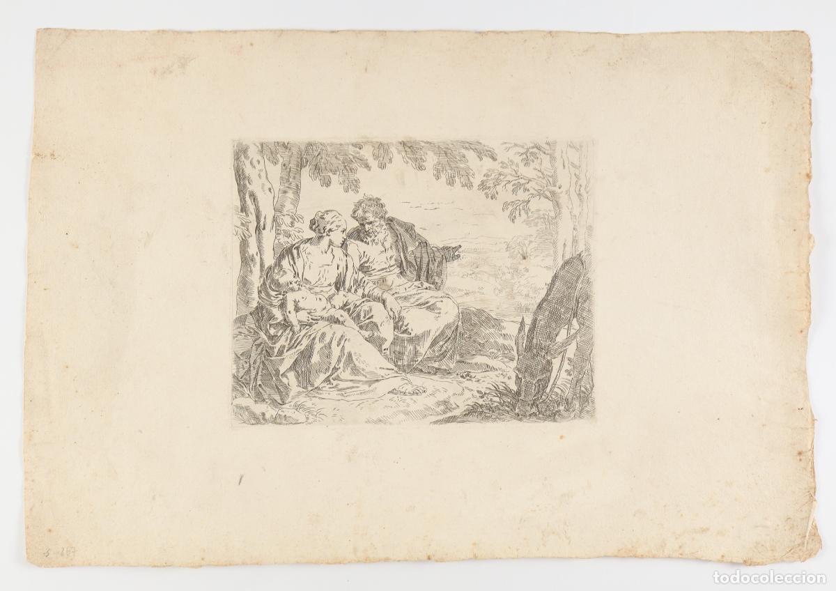 Arte: &rdquo;&rdquo;Marie, Joseph et l&8217&rdquo;;&rdquo;Enfant lors de la fuite en &Eacute;gypte&rdquo;&rdquo; - &rdquo;&rdquo;Cantarini, Simone (1612-1648)&rdquo;&rdquo;
