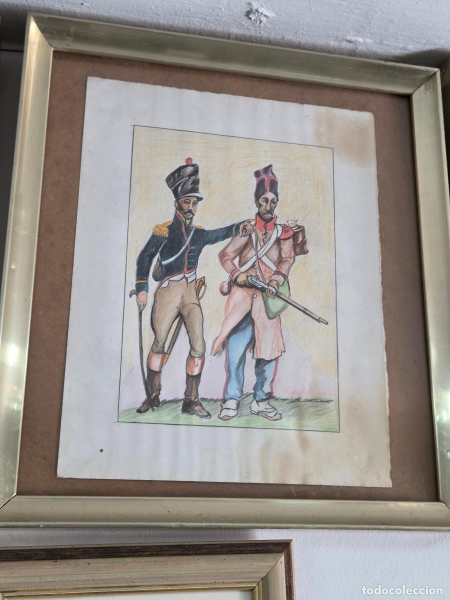 Arte: cuadro con dibujo militar envios 5&euro; - Foto 1