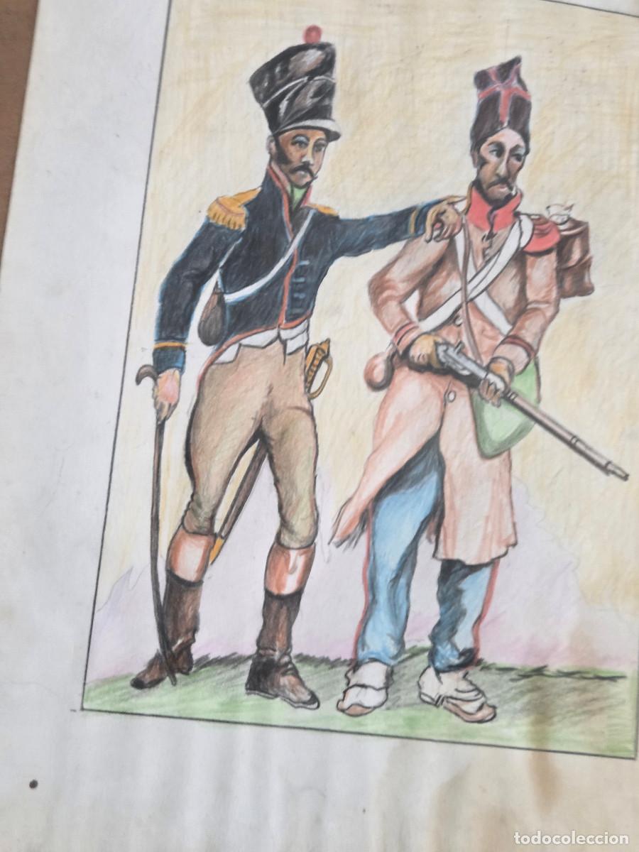 Arte: cuadro con dibujo militar envios 5&euro; - Foto 2