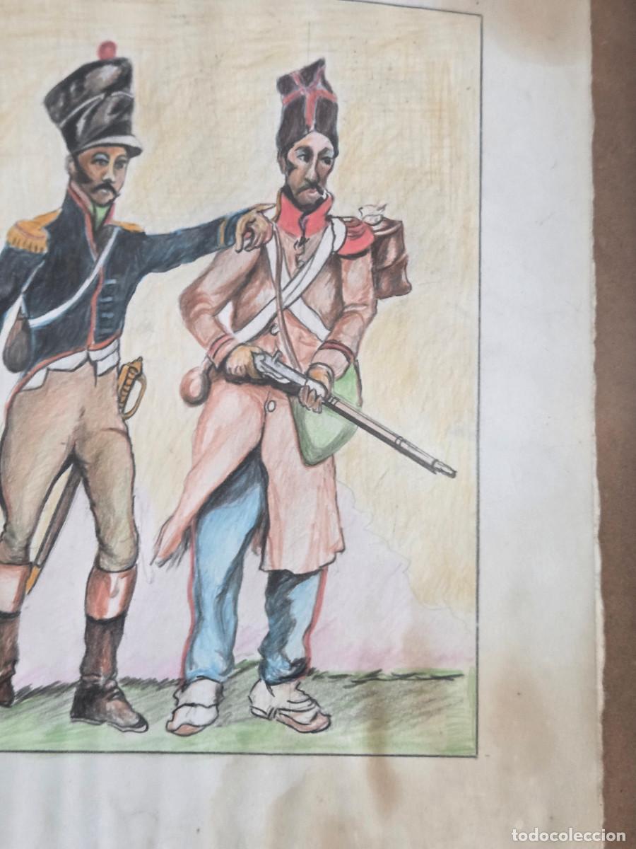 Arte: cuadro con dibujo militar envios 5&euro; - Foto 3