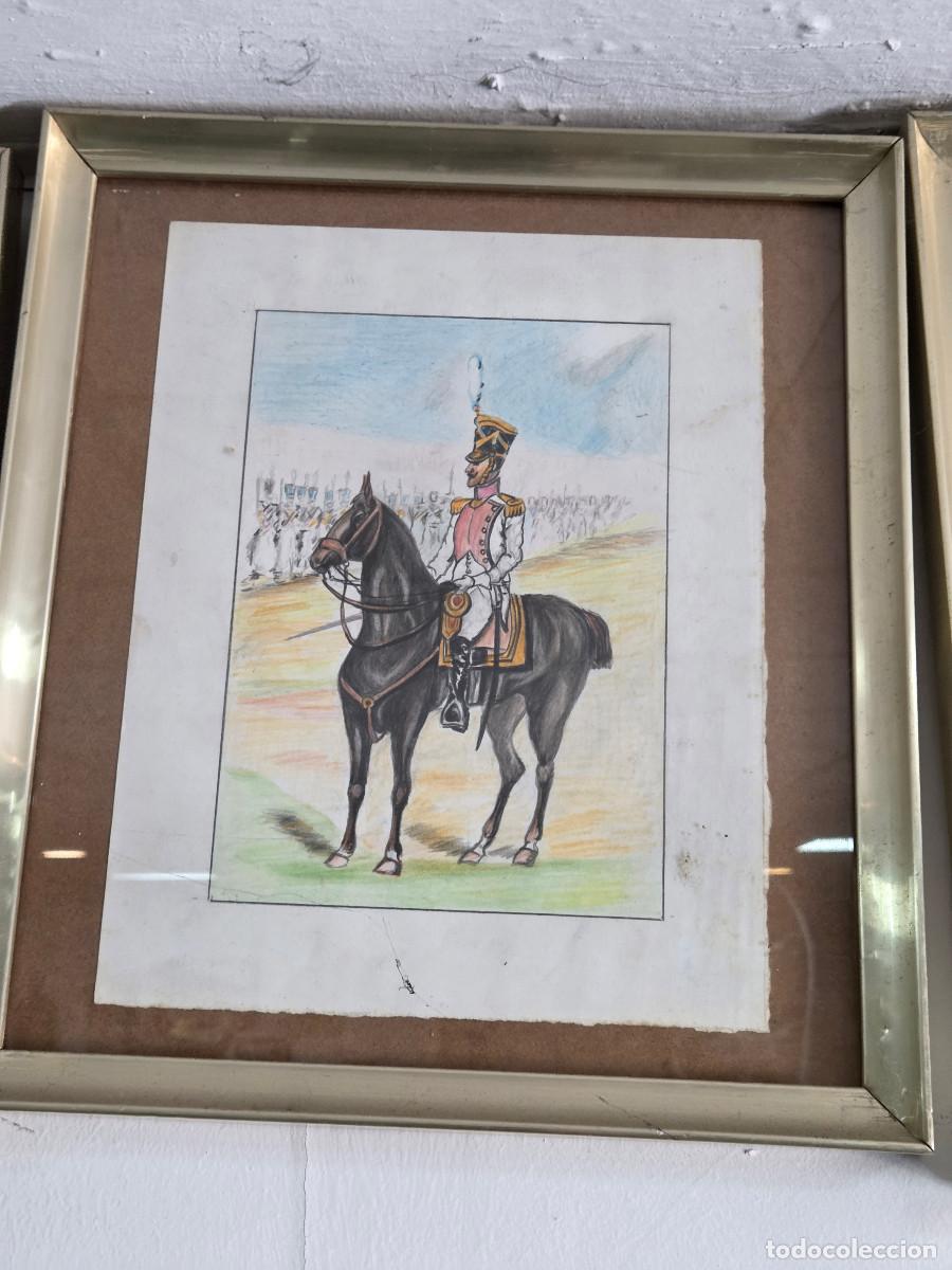 Arte: cuadro con dibujo militar envios 5&euro; - Foto 1