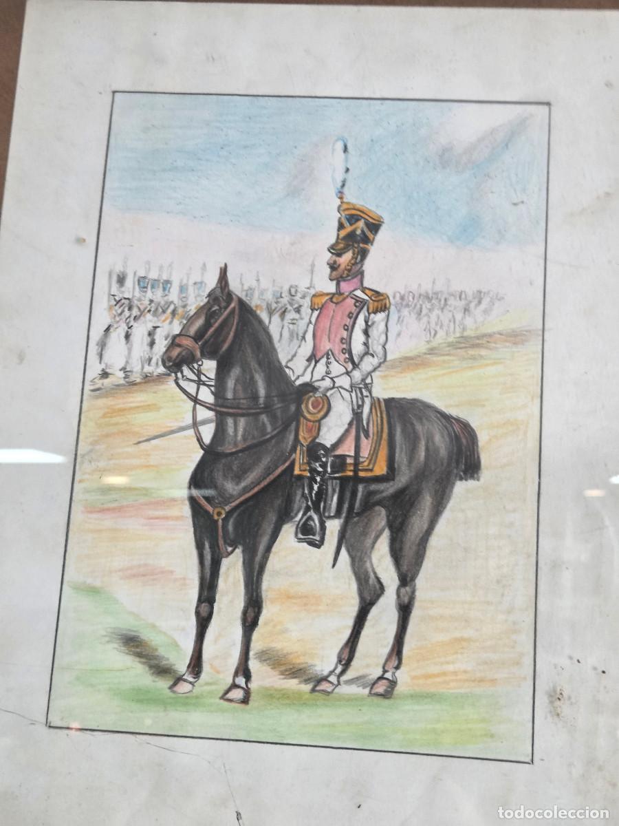 Arte: cuadro con dibujo militar envios 5&euro; - Foto 3