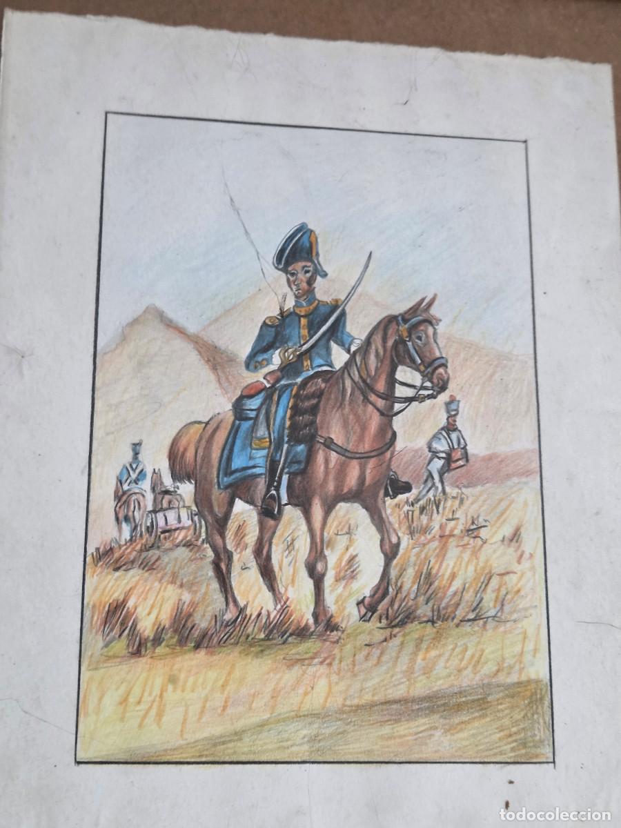 Arte: cuadro con dibujo militar envios 5&euro; - Foto 2