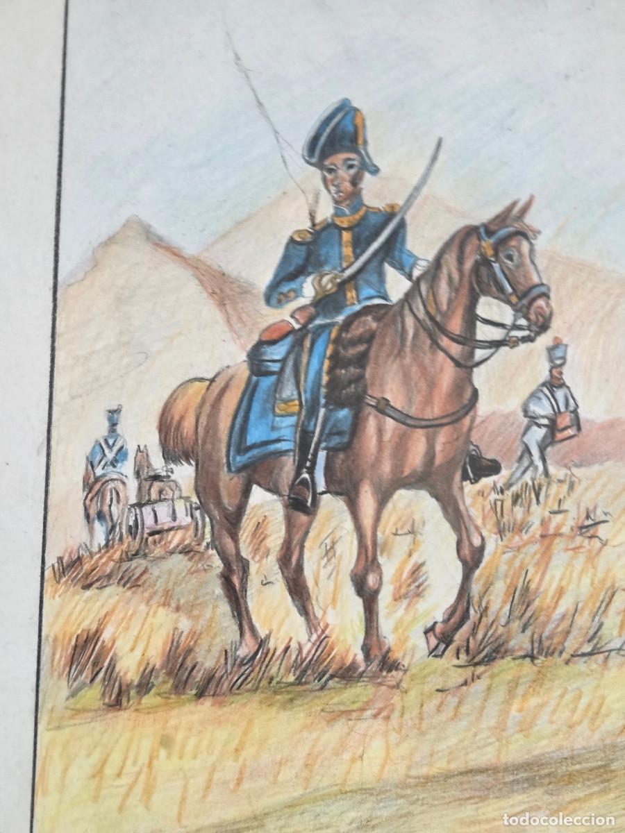 Arte: cuadro con dibujo militar envios 5&euro; - Foto 3