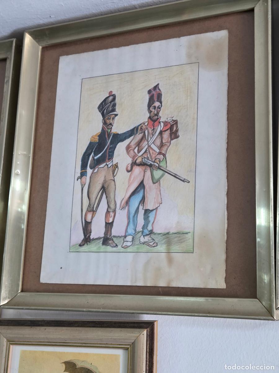 Arte: cuadro con dibujo militar envios 5&euro; - Foto 1