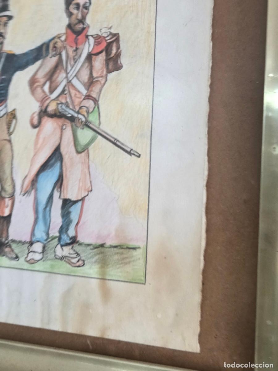 Arte: cuadro con dibujo militar envios 5&euro; - Foto 3