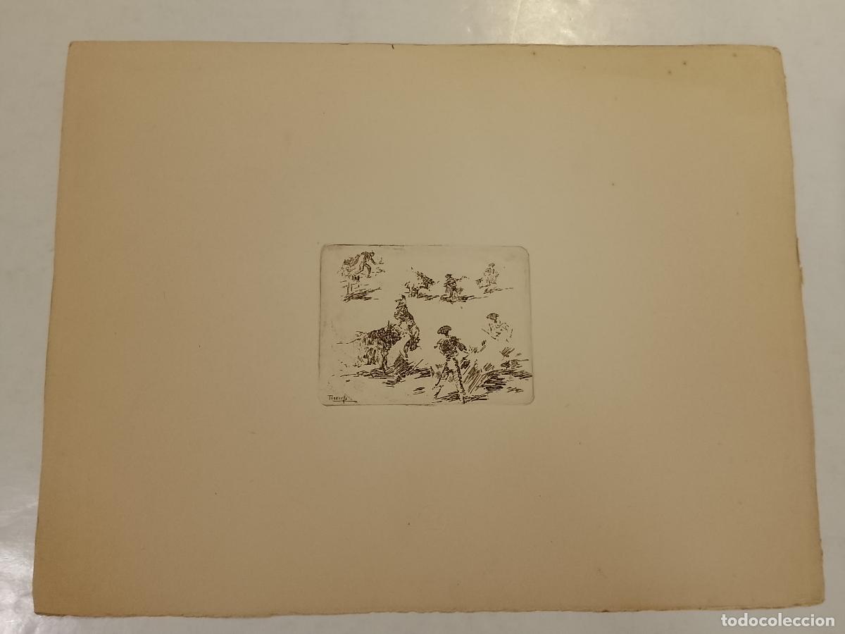 Arte: TERRUELLA - AGUAFUERTE - GRABADO ANTIGUO - CORRIDA DE TOROS - VER FOTOS