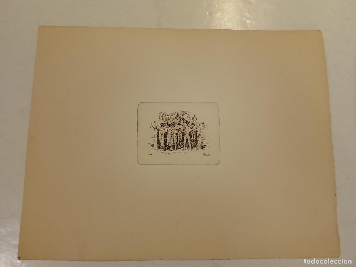 Arte: TERRUELLA - AGUAFUERTE - GRABADO ANTIGUO - CORRIDA DE TOROS - VER FOTOS