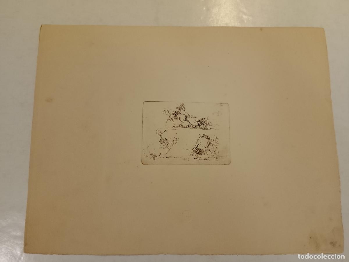 Arte: TERRUELLA - AGUAFUERTE - GRABADO ANTIGUO - CORRIDA DE TOROS - VER FOTOS
